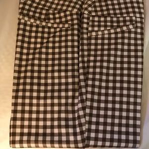 New York & Company gingham cropped ankle pants.